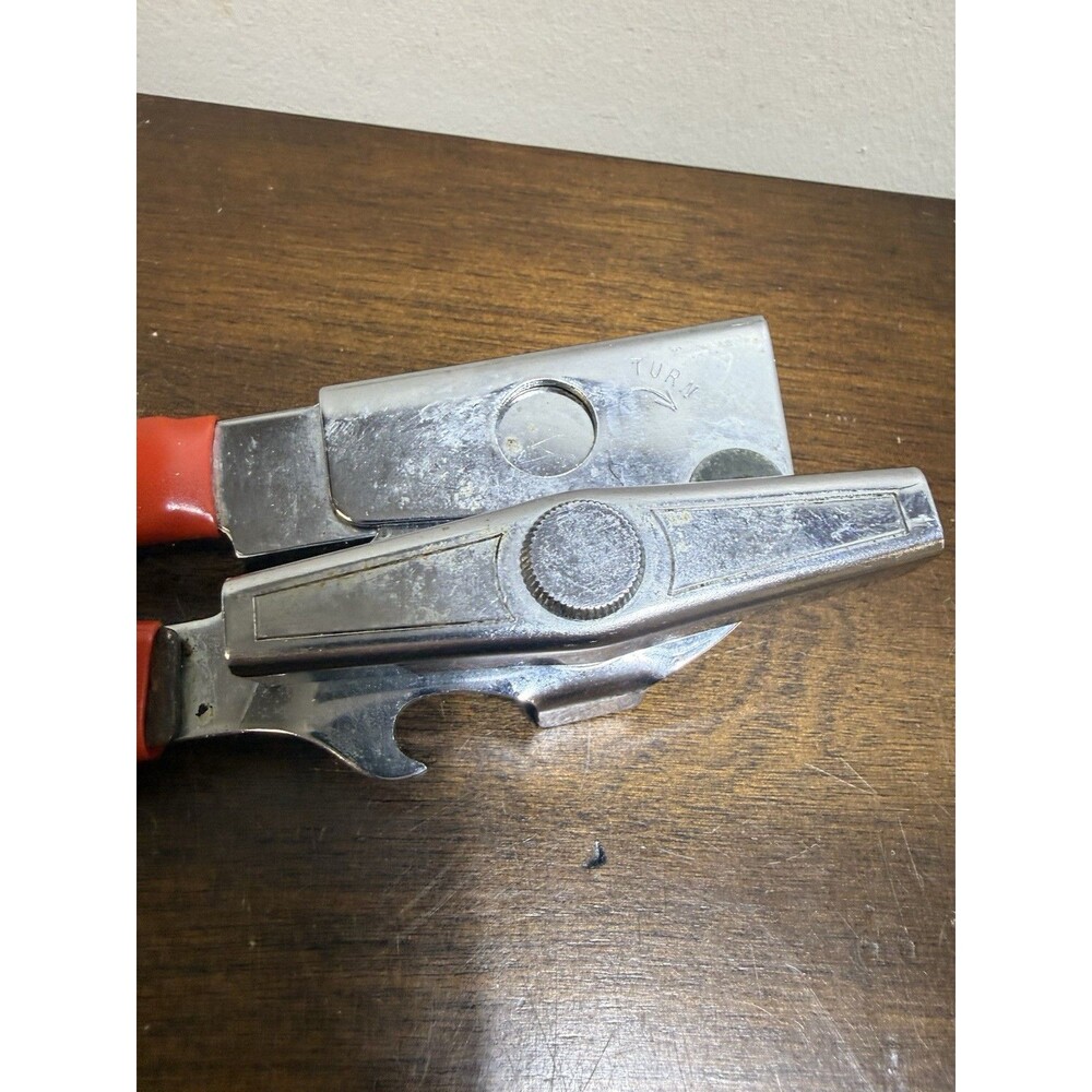 VTG Heavy Duty Swing-A-Way Swing Away Can Bottle Opener Red Grip Handle USA 7” - Picture 7 of 8
